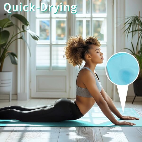 MIAOMIAO Non-Slip Hot Yoga Towel Set, Super Absorbent Microfiber in, 24.5" x 72" - Anti-Slip, Injury Free Design for Pilates, Yoga Mats, Exercise, and Fitness Gear - Image 4