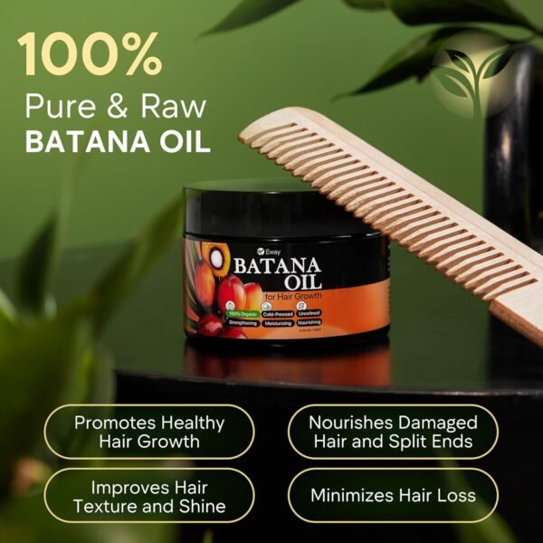 Eway Pure Batana Oil for Hair Growth Dr Sebi Organic – 100% Raw Batana Oil for Hair Growth with a Nourishing Formula to Shine for Both Women & Men - Image 3
