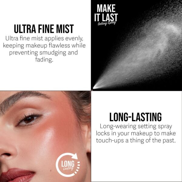 Make It Last! Makeup Setting Spray Matte Long Lasting Oil Control Mattify & Set, Lock & Set Makeup from Smudging & Fading Ultra Fine Mist - Image 4