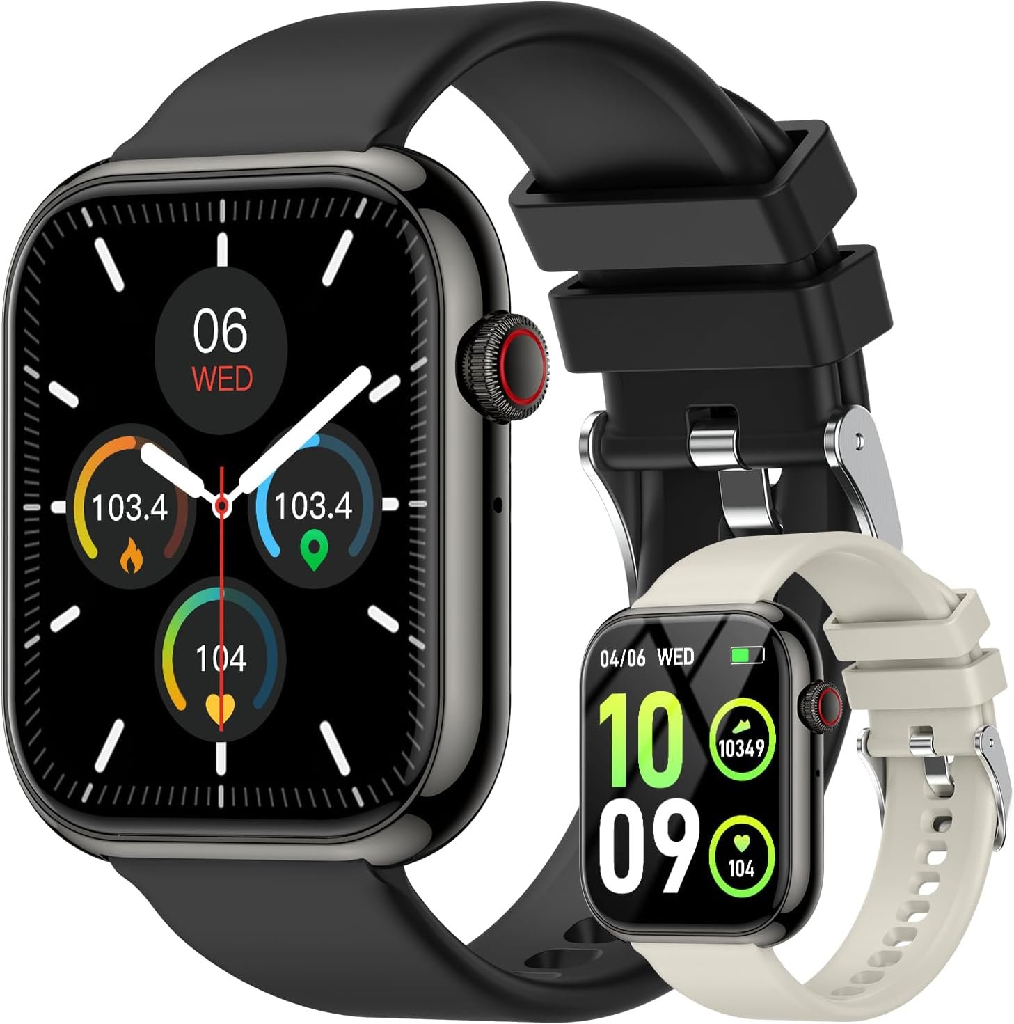 Smart Watch for Men Women Fitness: Waterproof Make/Answer Call Smart Watches for Men Digital Mens Watches Running Step Tracker Smartwatch Android Phones iPhone Samsung Compatible Heart Rate Monitor - Image 2