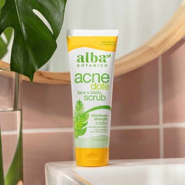 Alba Botanica Acnedote Maximum Strength Face & Body Scrub, 8 Oz - Image 5