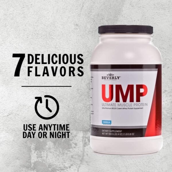 Beverly International UMP Protein Powder, Vanilla. Unique Whey-Casein Ratio Builds Lean Muscle. Easy to Digest. No Bloat. (32.8 oz) 2lb .8 oz - Image 8