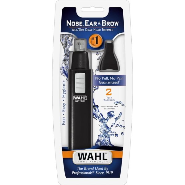 Wahl 5567-500 Ear, Nose and Brow Wet/Dry Battery Trimmer, Black - Image 3