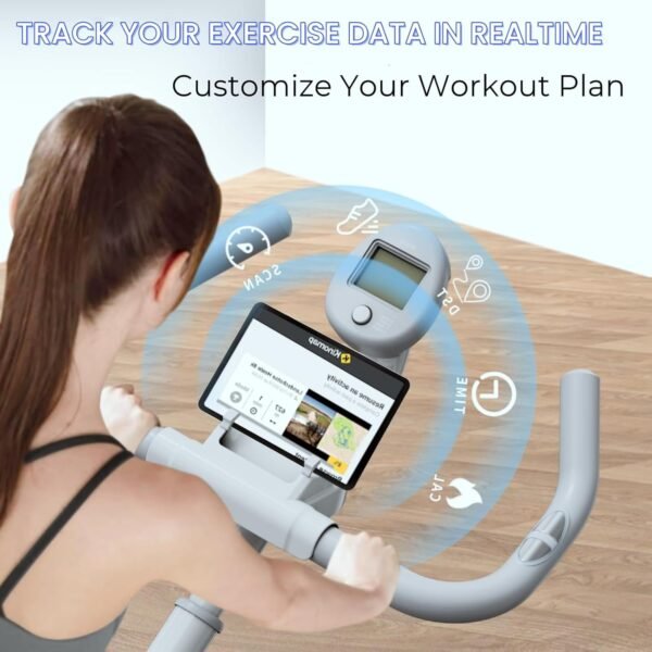 NAYSAYE Exercise Bike, Adjustable Stationary Bikes with Smartphone Mount, Professional Exercise Bike with Digital Pulse Display for Home and Office - Image 3