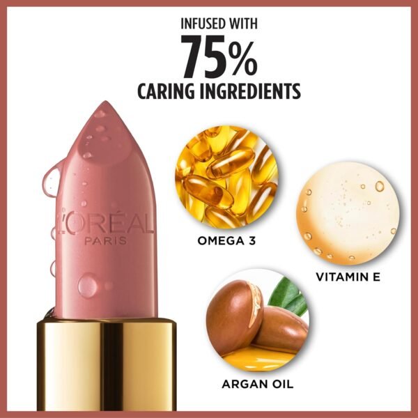 L’Oréal Paris Colour Riche Satin Lipstick for Moisturized Lips,Lip Makeup with Argan Oil and Vitamin E,Worth It,0.13 Oz - Image 5