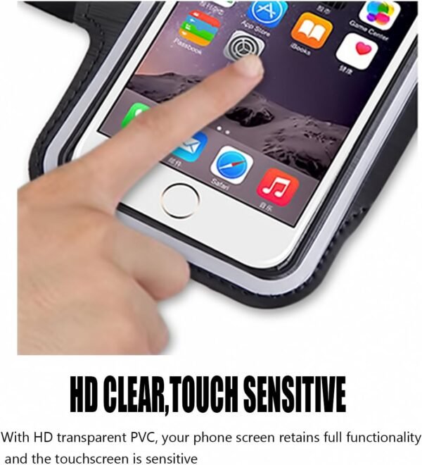 2Pack CaseHQ Water Resistant Cell Phone Armband Case Compatible with iPhone 12 iPhone 12 Mini iPhone 12 Pro Max iPhone 11, 11 Pro, 11 Pro Max, X, Xs Max, Xr, 8, 7, 6 Plus. Adjustable Band & Key Slot - Image 3