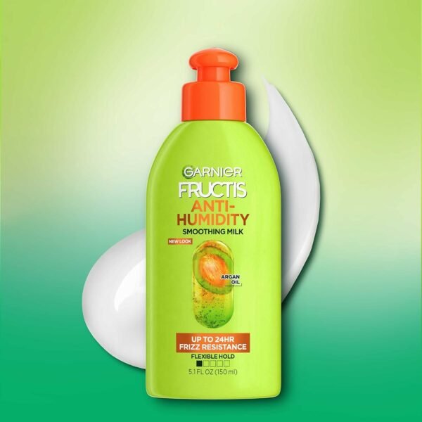 Garnier Fructis Style Anti-Humidity Smoothing Milk for Frizz Resistance, 5.1 Fl Oz, 3 Count, (Packaging May Vary) - Image 6