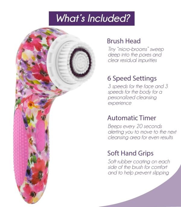 Michael Todd Beauty - Soniclear Elite - Facial Cleansing Brush System - 6-Speeds - Face Cleansing Brush & Exfoliating Body Scrubber - Image 5