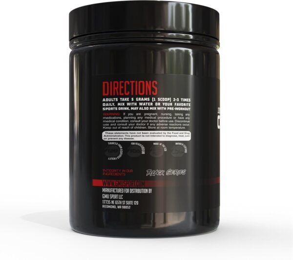 GMU SPORT Creatine Monohydrate Flavored Drink Powder - Fruit Punch. 50 Servings (7.7g per). Build Lean Muscle with Creatine! - Image 4