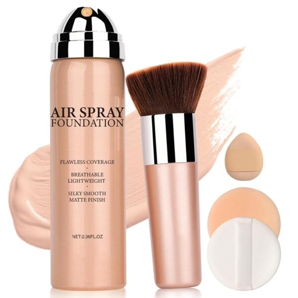 Airbrush Foundation Makeup Spray Full Coverage Foundation for Mature Skin,Long-lasting Airbrush Flawless Setting Spray,Waterproof Foundation for Smooth Radiant Skin (Natural/Warm Porcelain) - Image 2