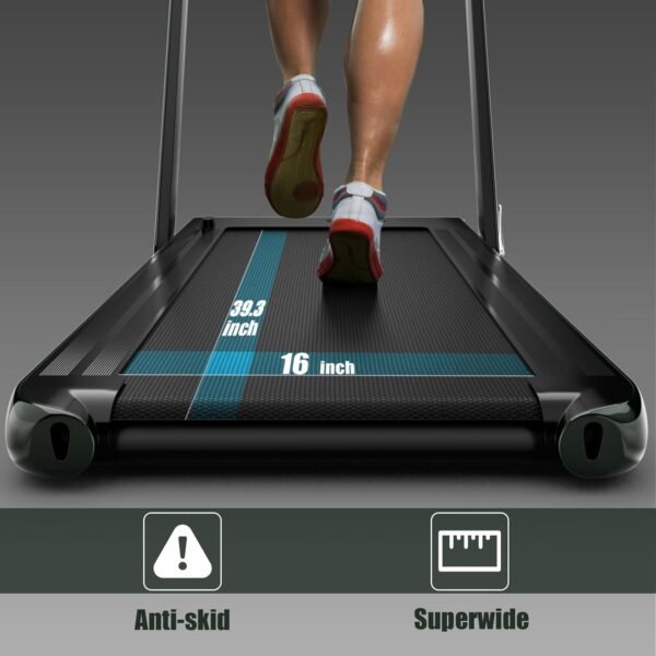 Goplus 1100W Folding Treadmill Electric Motorized Power Fitness Running Machine w/Support - Image 8