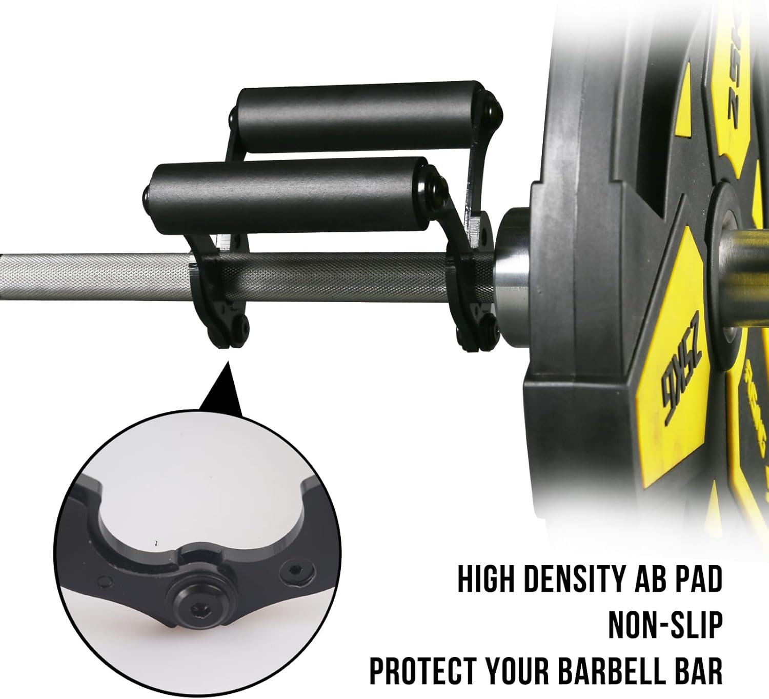 V Bar Row Landmine Handle Attachment for Barbell Bars,Solid Mine Double D Row Handle Grips with Non-Slip Rubber Grips, T-Row Attachment for Olympic Strength Training Bars - Image 5