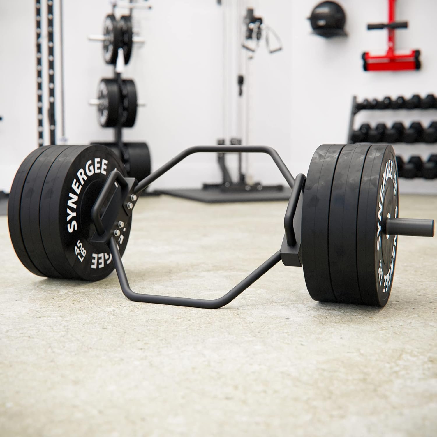 Synergee 20kg and 25kg Chrome or Black Olympic Hex Barbell Trap Bar with Rotating, Flat or Raised Handles for Squats, Deadlifts, Shrugs. - Image 8