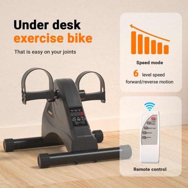 TODO Motorized Pedal Exerciser Mini Exercise Bikes, Under Desk Bike Peddler Exerciser for Seniors Rehab and Arm Leg Physical Therapy - Image 3