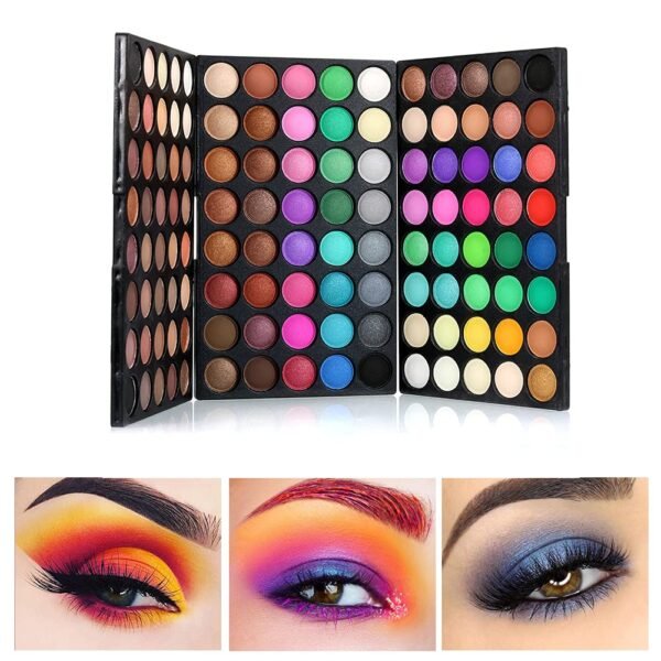VERONNI 120 Vivid Colors Mini Eyeshadow Palette Matte and Shimmer - Professional 3 Layers Bright and Warm Colorful Eye Shadow Palette Makeup Set (120 colors) - Image 2