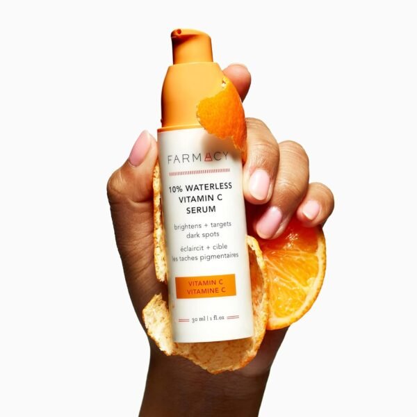 Farmacy 10% Vitamin C Face Serum - Waterless Vitamin C Skin Care Serum to Brighten, Firm + Smooth Skin Texture - Enriched with Upcycled Tangerine Peel to Boost Skin's Moisture + Radiance (30ml) - Image 9