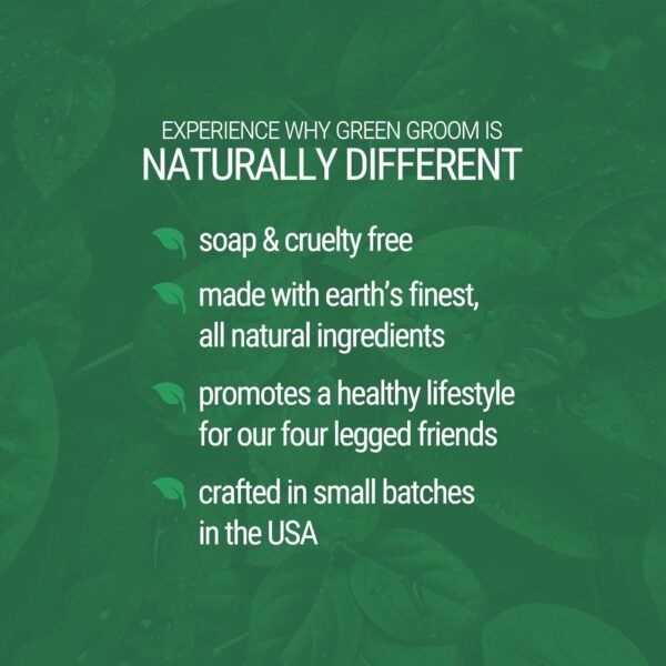 Green Groom Argan Oil Dog Shampoo, 1 Gallon - Vitamin E and Antioxidant Rich, Restores Shine, Moisturizing, Natural Ingredients, Helps Relieve Dry Itchy Skin, Adds Moisture to The Coat - Image 5