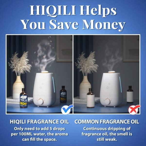 HIQILI Honey ​Essential Oil 100ml - Long Lasting Perfume for Aromatherapy, Sweet Scent Fragrance Oil for Home Diffuser, Laundry Kitchen Bedroom, DIY Candle Soap Perfume Lotion Making 3.38 Fl Oz - Image 5