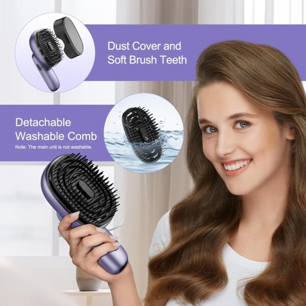 Electric Scalp Massager Comb, Portable Vibrating Scalp Massager Brush, Scalp Massage Tool, Head Massager Scalp Relax with Hair Oil, Nourishes Hair - Image 7