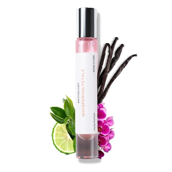 Anthology Whispering Petals Roll on Perfume Oil for Women 0.3oz 9 ML | Bergamot, Vanilla,Jasmine, Rose, Orchid | Alcohol-Free, Travel size Rollerball | Clean Fragrance - Image 2