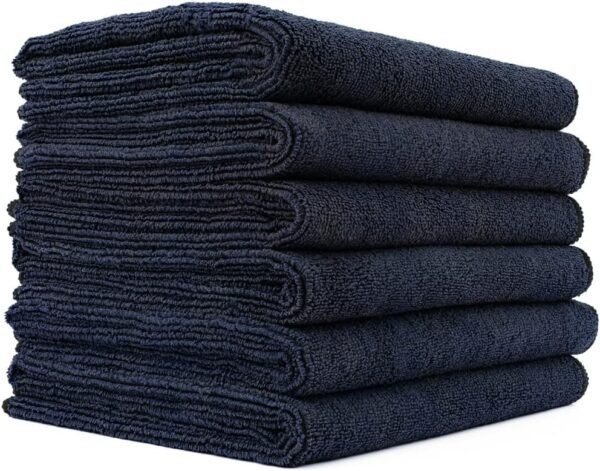 The Rag Company Microfiber Spa and Yoga Towel - Soft and Absorbent Towel for Gym, Spa, Exercise, Hotel, and Resort Use - Dries Fast - 16x27 inches, Midnight, 6-Pack - Image 2