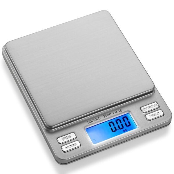 Smart Weigh Digital Pro Pocket Scale 2000g x 0.1 Grams Precise Weighing Professional Weight Food Ounces & Grams Mini Kitchen Jewelry Portable Herb Pocket Scale, Hold and Counting Function Back-Lit LCD - Image 2