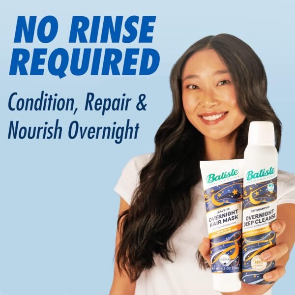 Batiste Overnight Deep Conditioning Leave-In Hair Mask, Repair Hair, Hair Conditioner Nourish Dry Hair Overnight, Infused with vitamin E for Enhancing Haircare, 4.3oz. - Image 5