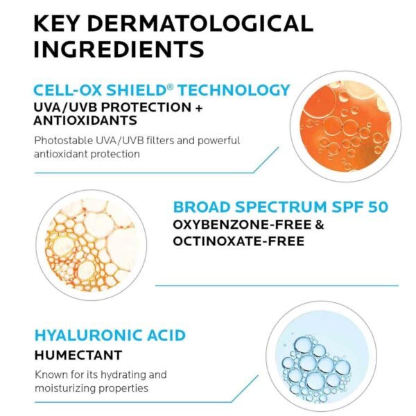 La Roche Posay Anthelios UV Hydra Sunscreen SPF 50 | Daily Hydrating Sunscreen for Face with Hyaluronic Acid and Vitamin E | Broad Spectrum Invisible SPF Protection | Anti Aging | Fragrance Free - Image 4