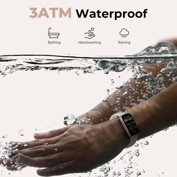 Fitness Tracker with 24/7 Heart Rate, Blood Oxygen, Sleep Monitor, 3ATM Waterproof Fitness Watch/Smart Watch/Activity Tracker, Pedometer/Step Counter, Calorie Tracker for Women Men, Starlight - Image 7