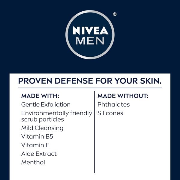NIVEA MEN Maximum Hydration Deep Cleaning Face Scrub With Aloe Vera, 3 Pack of 4.4 Oz Tubes - Image 7
