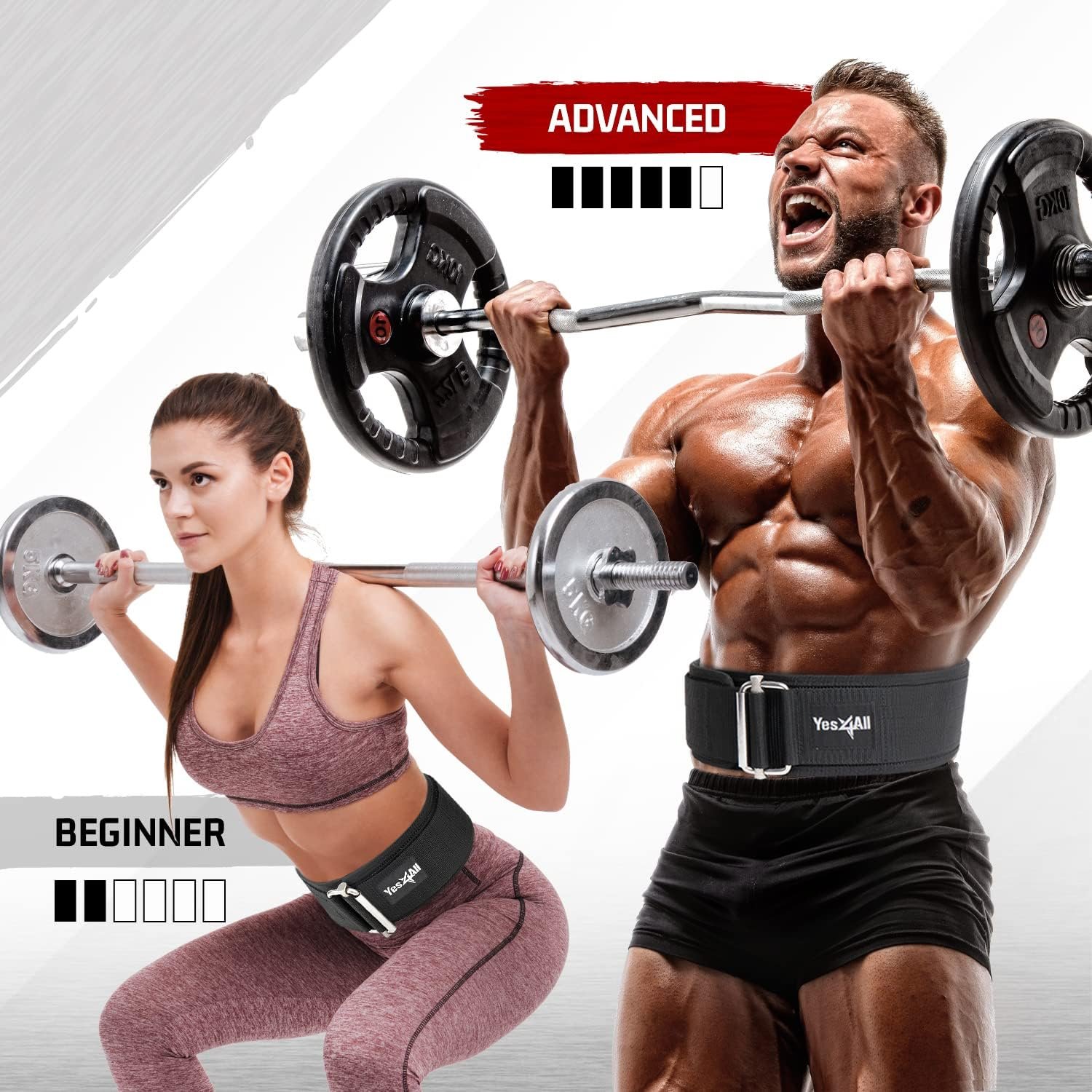 Yes4All 100% Leather Premium Weightlifting Belt/Genuine Leather/ 2in1 Dip Belt With Chain/Self-locking Belt, Robust Alloy Steel Buckle 10mm Thick For Heavy Lifting, Squats, Deadlifts, and More - Image 6