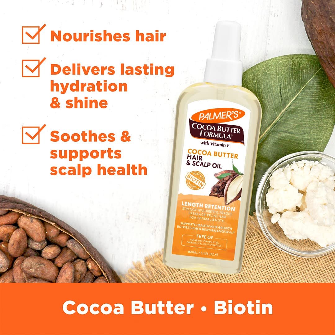 Palmer's Cocoa Butter & Biotin Length Retention Hair and Scalp Oil, 5.1 Ounce - Image 5