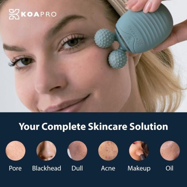 KOAPro Facial Cleansing Brush Exfoliating Face Scrubber for Women and Men, Waterproof Face Brush Cleanser, 3-in-1 Rechargeable Electric Facial Massager Tool, Reusable Sonic Silicone Scrubber - Image 7