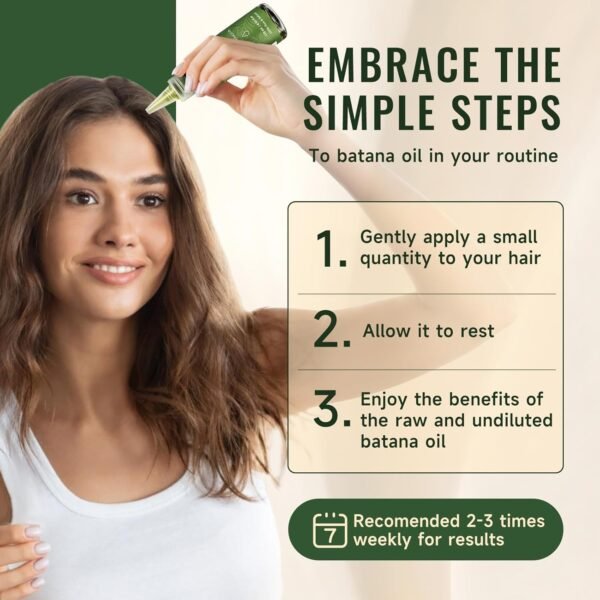 Batana Oil - Dr Sebi Organic Oil for Hair Growth, 100% Raw Pure Natural from Honduras, Deeply Nourishing Scalp for Thicker & Stronger Hair, 4.05 fl oz - Image 6