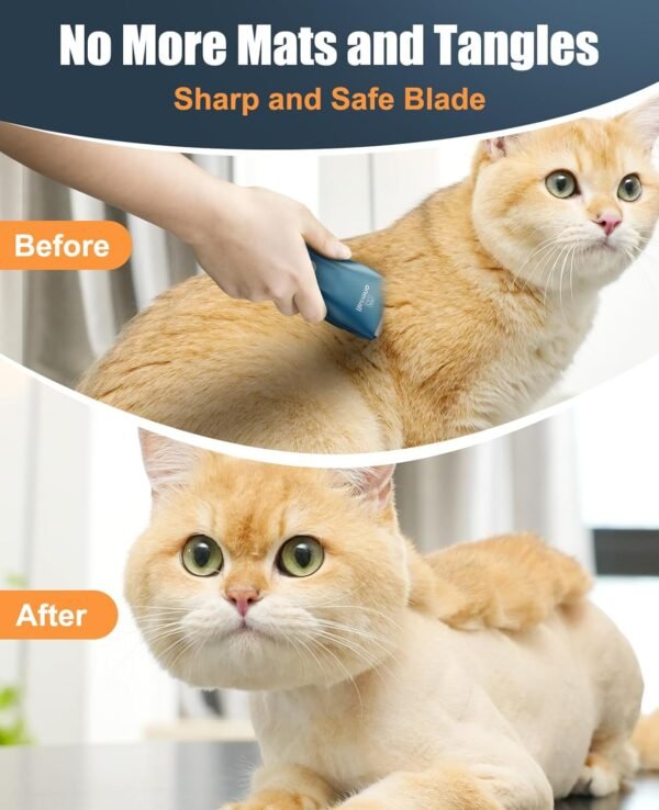 oneisall Pet Clipper for Cat Matted Hair, Pet Shaver for Cats Quiet Pet Hair Clippers Cordless Cat Clippers for Matted Hair Cat Clippers for Long Hair - Image 4