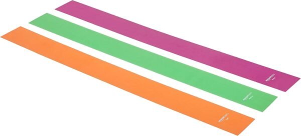 Amazon Basics Resistance Bands, Set of 3, Orange/Green/Pink - Image 2