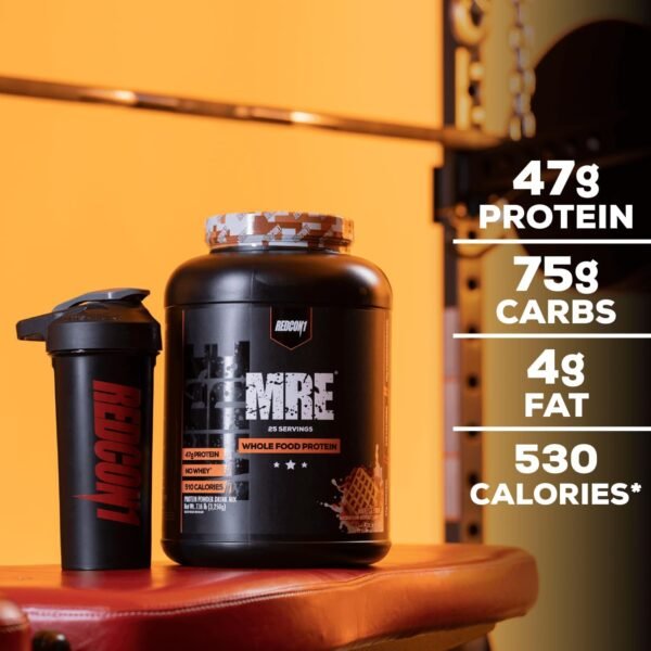 REDCON1 MRE Protein Powder, Blueberry Cobbler - Meal Replacement Protein Blend Made with MCT Oil & Whole Foods - Protein with Natural Ingredients to Aid in Muscle Recovery (25 Servings) - Image 3