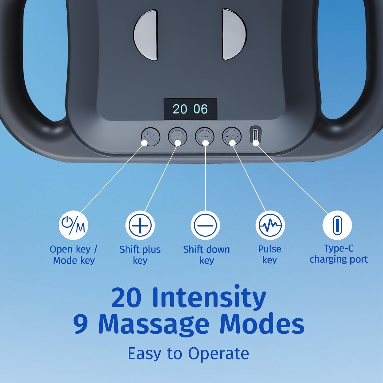 Massage Gun Percussion Electric Massager Gun Deep Tissue 6-Head Handheld Pulse Fascia Gun Tool Muscle Pain Relief for Back, Leg, Neck, Body for Families and Friends - Image 3