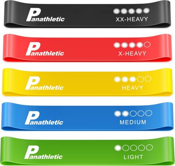 Resistance Bands, Set of 5 Bands – 5 Different Resistance Levels, Exercise Guide, eBook, Carry Bag – 5X Booty Loop Band for Butt and Legs Women - Fitness Stretch Band for Workout Men - Image 2