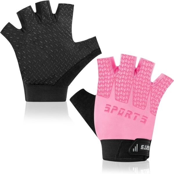 Kids Fingerless Sport Cycling Glove, Non-Slip Toddler Half Finger Fishing Gloves for Child Climbing Riding Biking Outdoor Sports - Image 2