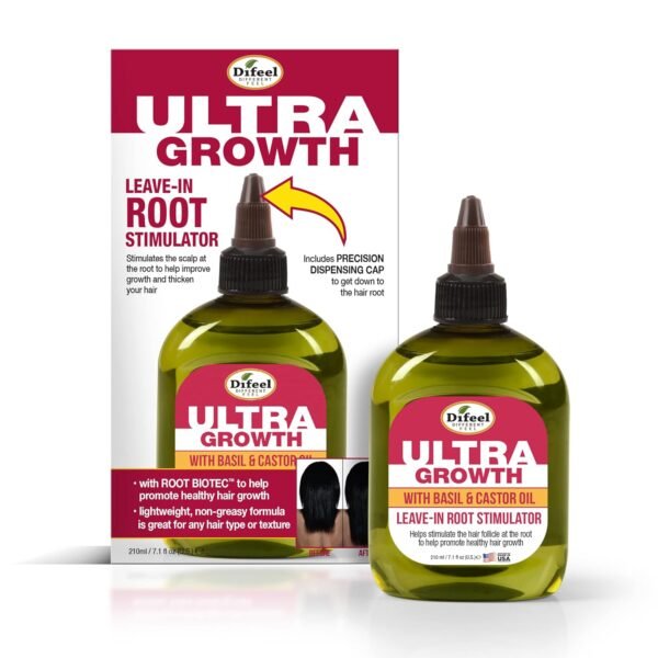 Difeel Ultra Hair Growth Oil Infused with Basil and Castor Oil 7.1 ounce - Image 2