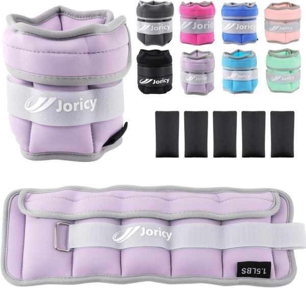 Adjustable Ankle Weights for Women Men Kids 1/2/3/4/5/6/8/10/12/20 LBS 1 Pair Wrist Leg Arm Weights with Removable Weight Strength Training Weight for Walking Running Fitness Physical Therapy - Image 2
