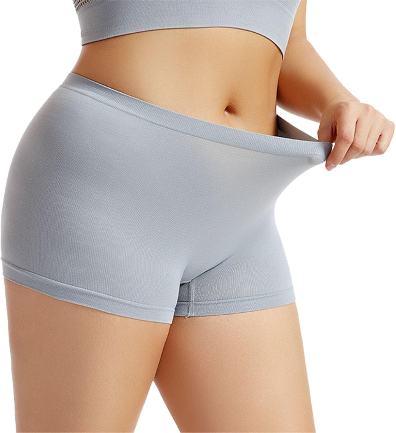 Women'S Underwear High Waist Satin Ice Silk Shaping Briefs Ice Silk High Waist Silky Invisible Hipster Womens - Image 6