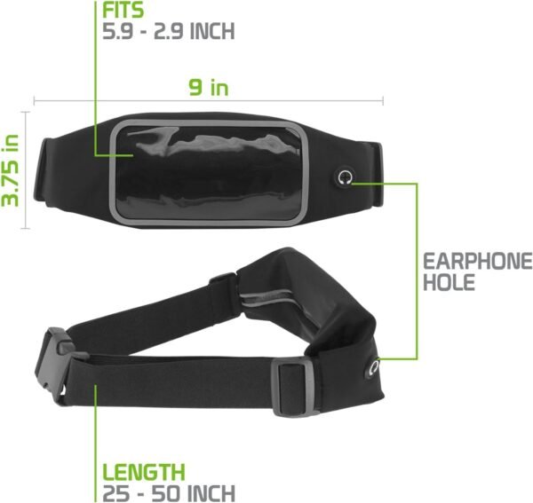 Cellet Waistband Phone Pouch, Sports Belt Waist Band Case, Fanny Pack, Jogging, Money Belt Compatible for iPhones, Samsung Galaxy Smartphones, Google Pixel, Moto - Image 9
