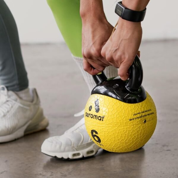 Aeromat Elite Mini Kettlebell Medicine Ball - Kettlebell Weight Balls for Exercise, 6" dia Weighted Exercise Ball, Training Kettlebells, Color-Coded - Image 8