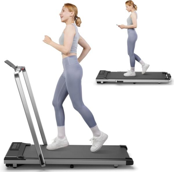 DeerRun Treadmills for Home, 3.5HP Folding Treadmill with Incline, 350 LBS Weight Capacity Home Treadmill, Compact Portable Treadmill for Small Space Walking Jogging Running - Image 2
