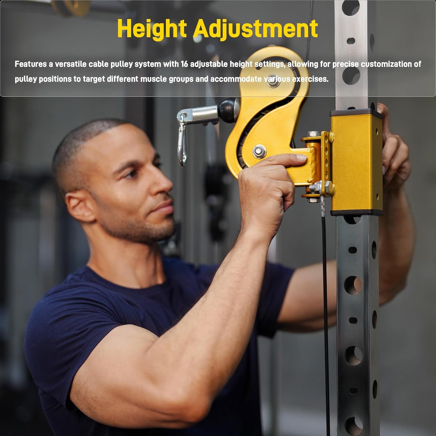 Versatile Power Rack with Cable Pulley System, Power Cage for Strength Training, Bench Press and Pull-Ups - Image 7