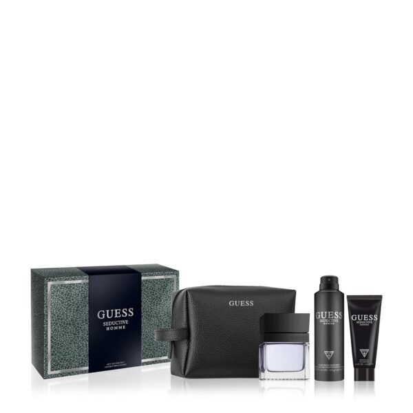Guess Seductive Men / Homme Eau de Toilette 4 Piece Gift Set - Cologne Spray 3.4 Fl. Oz., Deodorizing Body Spray 6.0 Oz., Shower Gel 3.4 Fl. Oz., & Pouch - Image 2