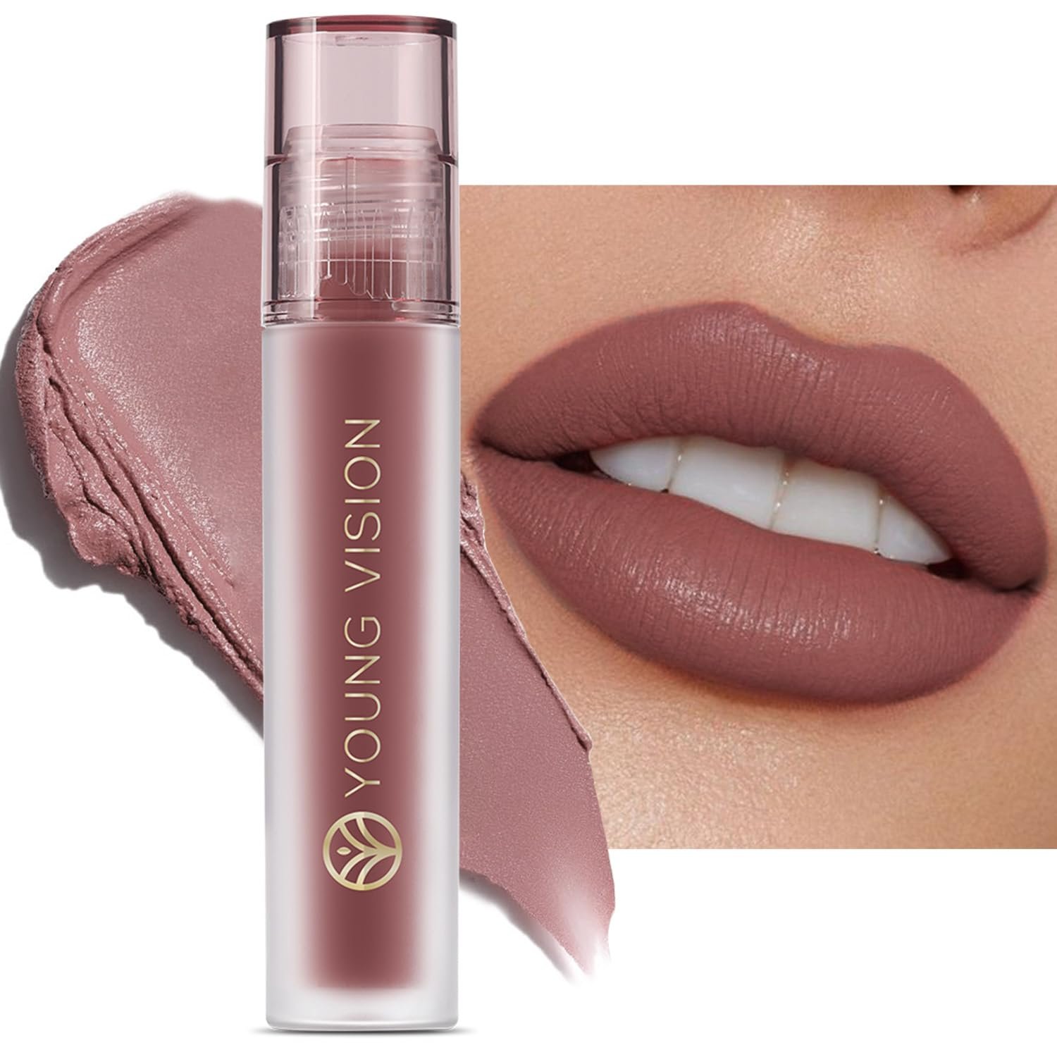 YOUNG VISION Nude Matte Lipstick – Velvety Liquid Lip Cream, Smooth Application, Comfortable Wear with a Soft Finish, Available in Nude & Vibrant Shades – Keeps Lips Soft and Hydrated - Image 2