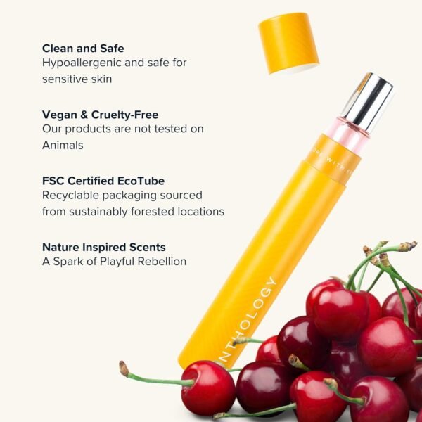 Anthology Cherry on Top Roll on Perfume Oil for Women 0.3oz 9 ML | Cherry, jasmine, Pink Pepper, musk | Alcohol Free Rollerball | Clean & Cruelty-Free Fragrance - Image 8